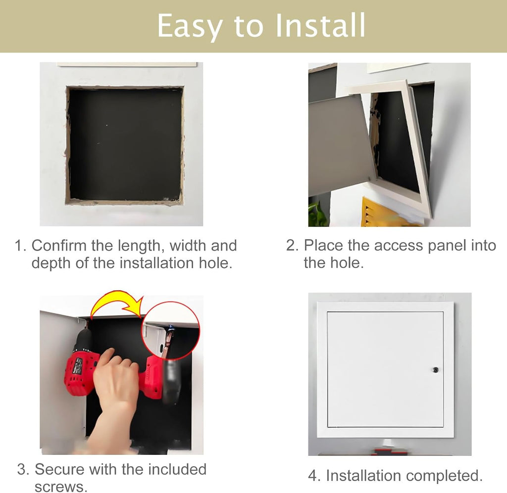 Vibeo Metal Access Panel for Plumbing/Cable, 8x10 12x18 14x18 16x20 24x30 Access Door, Wall/Ceiling Access Panel, Electrical Inspection Hatch(60x60cm/24x24in)
