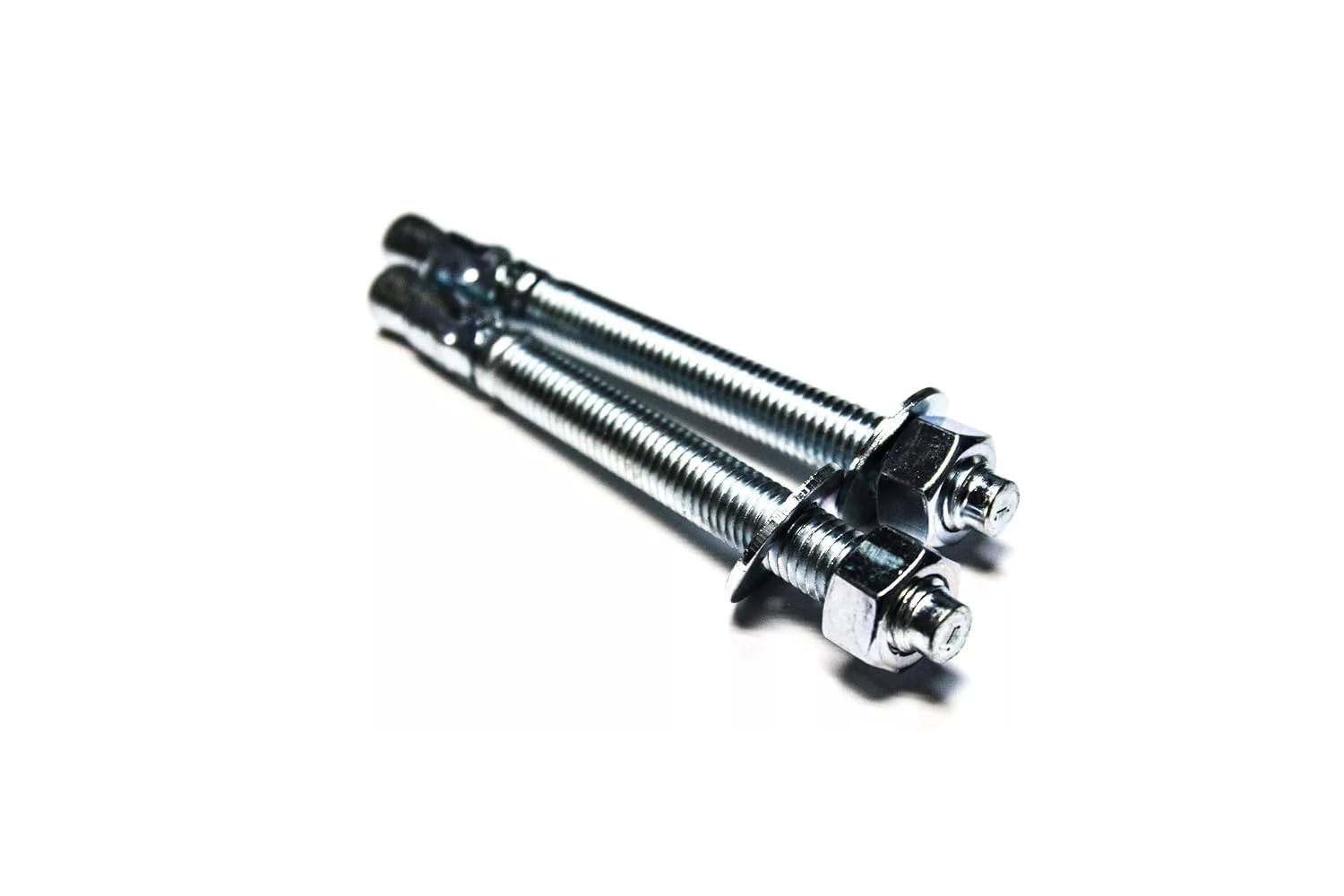 50 Pcs 1/2'X5-1/2' Wedge Anchors ZincFasteners Kit Hardware Bolts Set