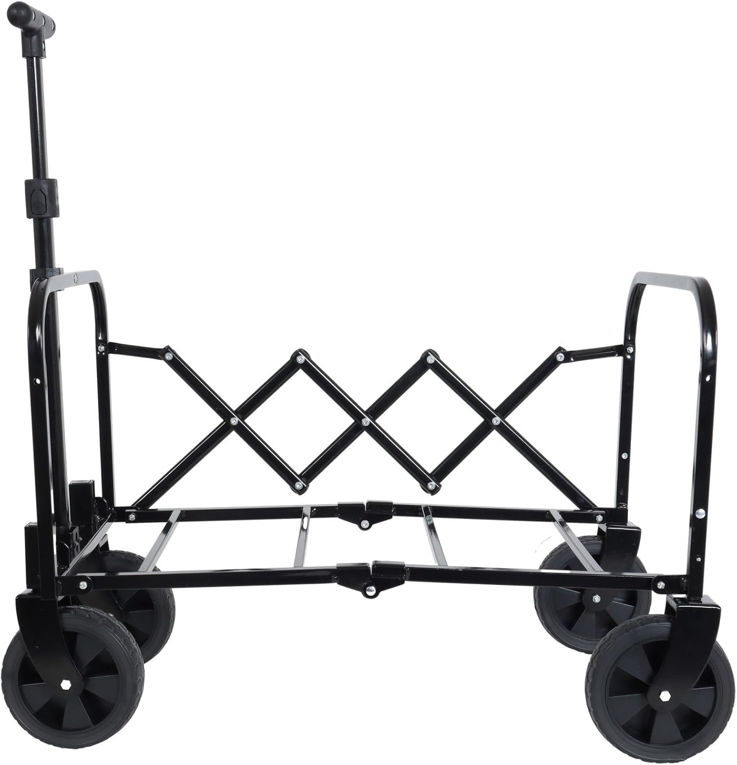 Wagonpro Folding Utility Wagon with Convertible Bench Seat, Collapsible All-Terrain Cart with 360° Swivel Wheels, Portable Outdoor Wagon for Camping, Beach, Sports Events, Purple