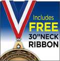 Crown Awards Leadership Medals, 2' Gold Student Achievement Medal Award, Comes with Neck Ribbon Prime