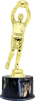 Express Medals Soccer Goalie Award Trophy Party Favor Gift Prize Including 4 Gold Color Decals to Custom Personalize The Black Round Base