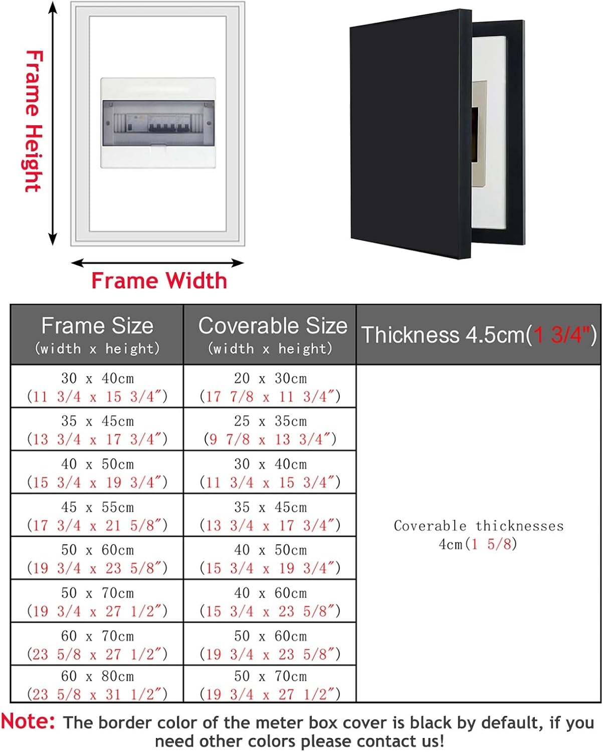 Electrical Panel Cover Wall-Mounted Circuit Breaker Panel Cover, Electrical Panel Cover Room Wall Decor, Vertical White Distribution Cover, Breaker Box Lid Easy Access(WXL-60 x 80CM-23.6 x 31.5')