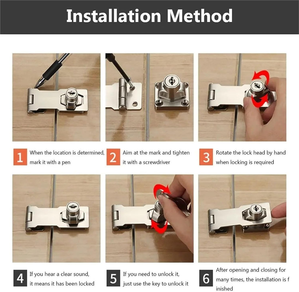 keyed hasp lock, Keyed Hasp Locks Pack of 2 Zinc Alloy Multicolor .5-4 Inch(4 Inchbronze)