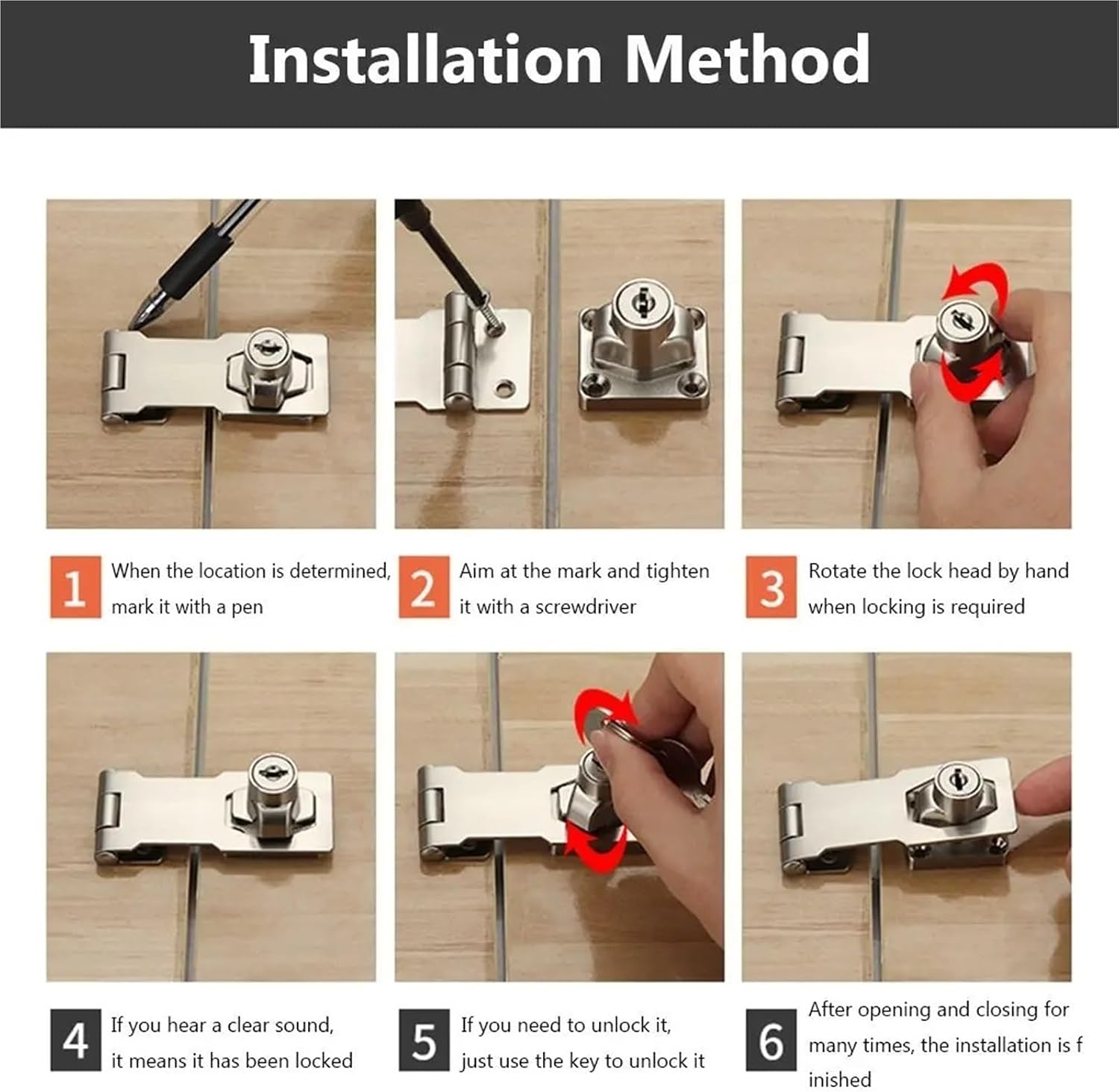 keyed hasp lock, Keyed Hasp Locks Pack of 2 Zinc Alloy Multicolor .5-4 Inch(4 Inchred Bronze)