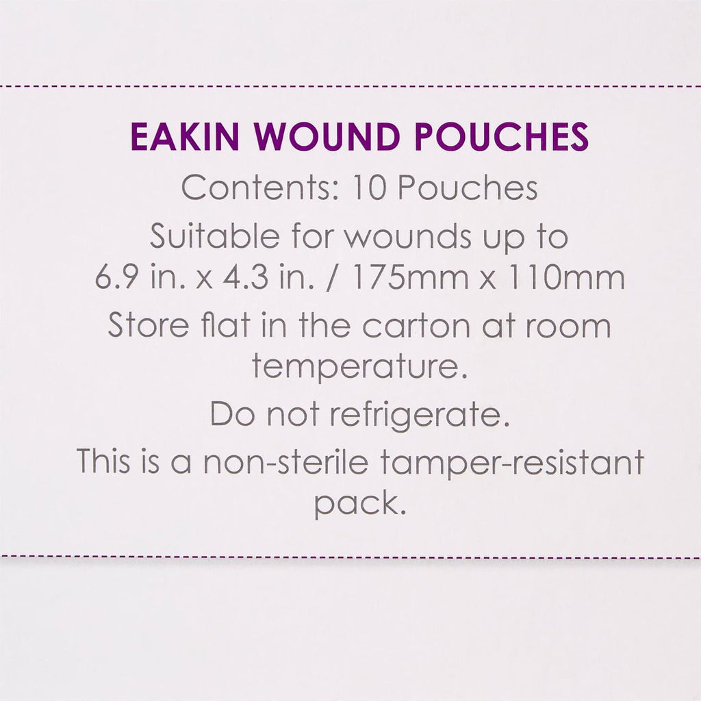 ConvaTec Eakin Fistula Wound Pouch with New Tap Closure 6.9' x 4.3'