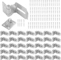 30 Pack Right Angle Hasp Latch, 201 Stainless Steel 90 Degree Door Clasp Hasp Lock Latch, for Push/Sliding/Barn Doors (3/4/5inch)(5inch)