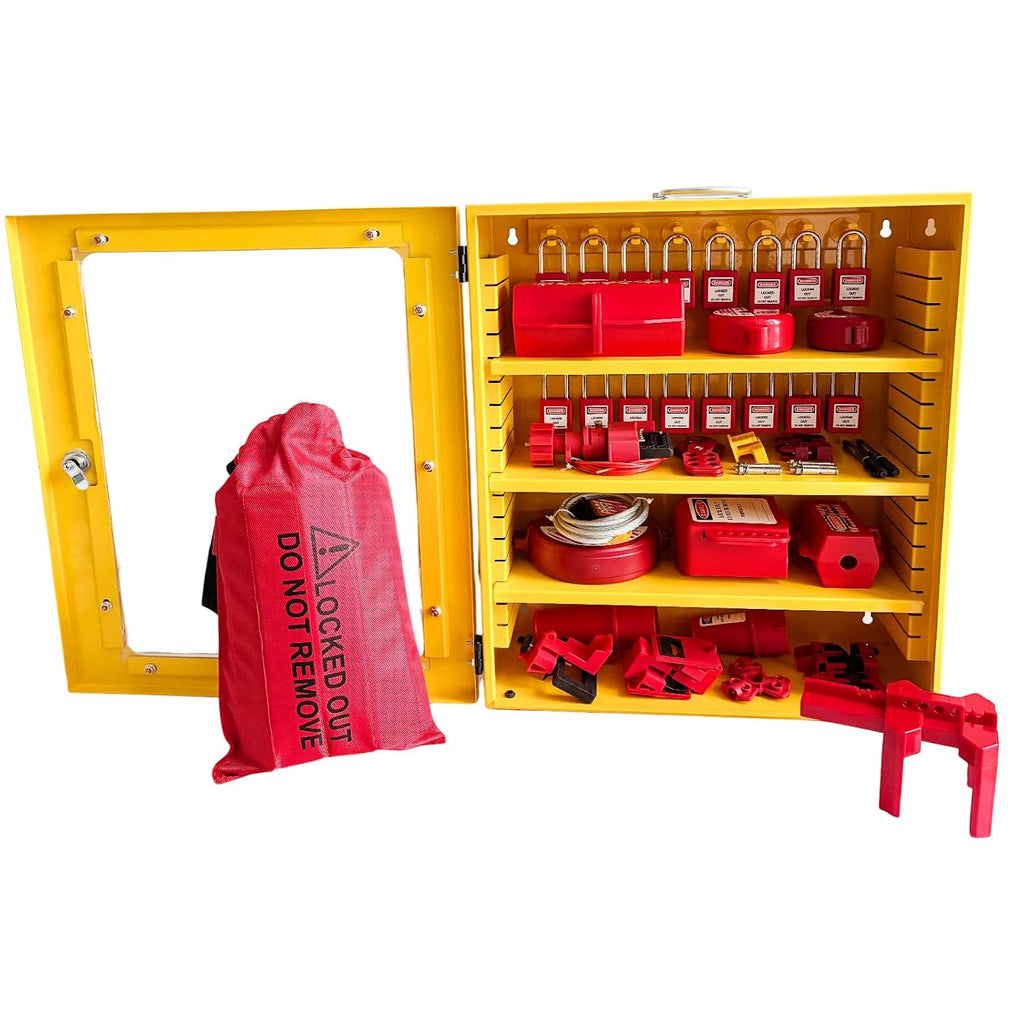 Lockout Tagout Station, Lock Out Tag Out Station Unfilled, Wall Mount Transparent visualisation Loto Kit Board