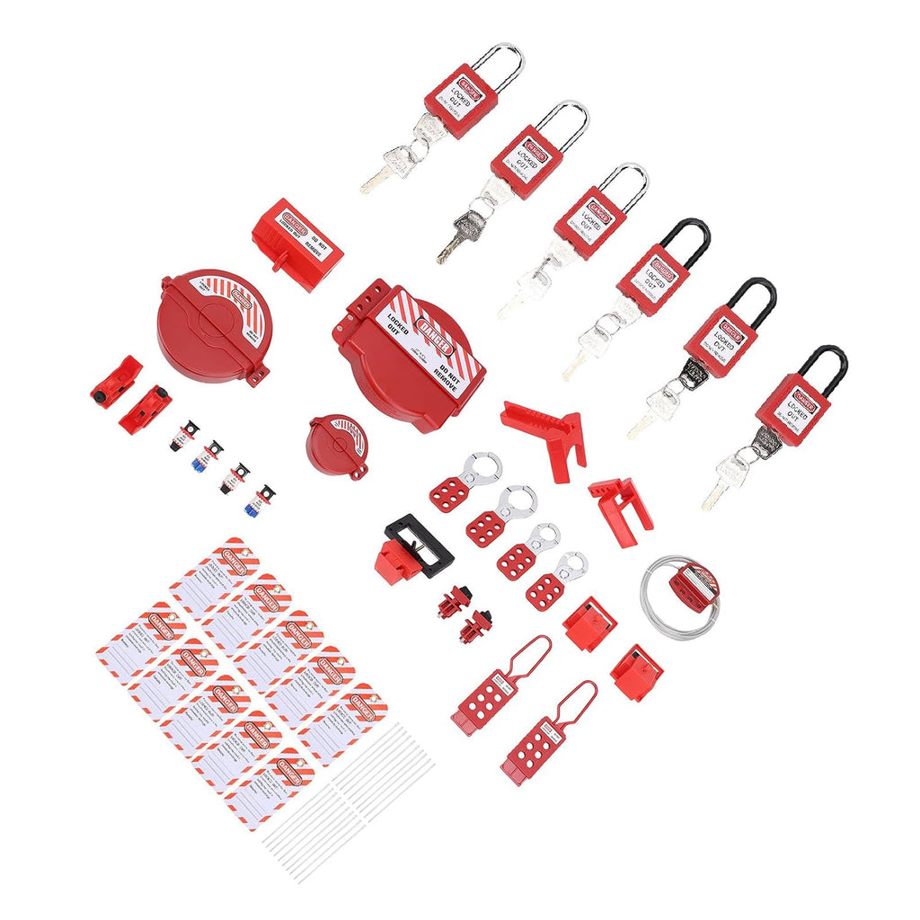 Lockout Tagout Kit Electrical Loto, Clamp On Circuit Breaker Lockout, Hasps, Loto, Safety Padlocks, Plug Lock, Ball Valve, Tool Box, for Electrical, Industrial