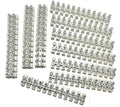 EDS 12 Position / 24 Contact Terminal Block Barrier Strip Dual Row with Screw Connector 30 Amp 300V HVAC Panel Chassis Mount etc. ES1200/12DSFB - (210 Pack)