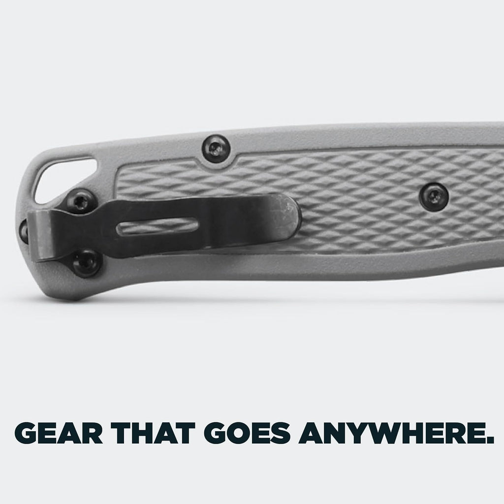Benchmade - Bugout Outdoor EDC Folding Knife, Slim, Lightweight, Plain Edge, Drop-Point Blade, CPM-S30V Stainless Steel (58-60HRC), Grivory Handle (535BK-08)