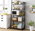 Shelf Unit Microwave Stand with Storage and Drawer Storage Cart Workstation Shelf 5-Tier Kitchen Baker's Rack Utility Shelf for Kitchen Cabinet Tableware (Color : White Size : 62x33x150cm) (Coffee 6