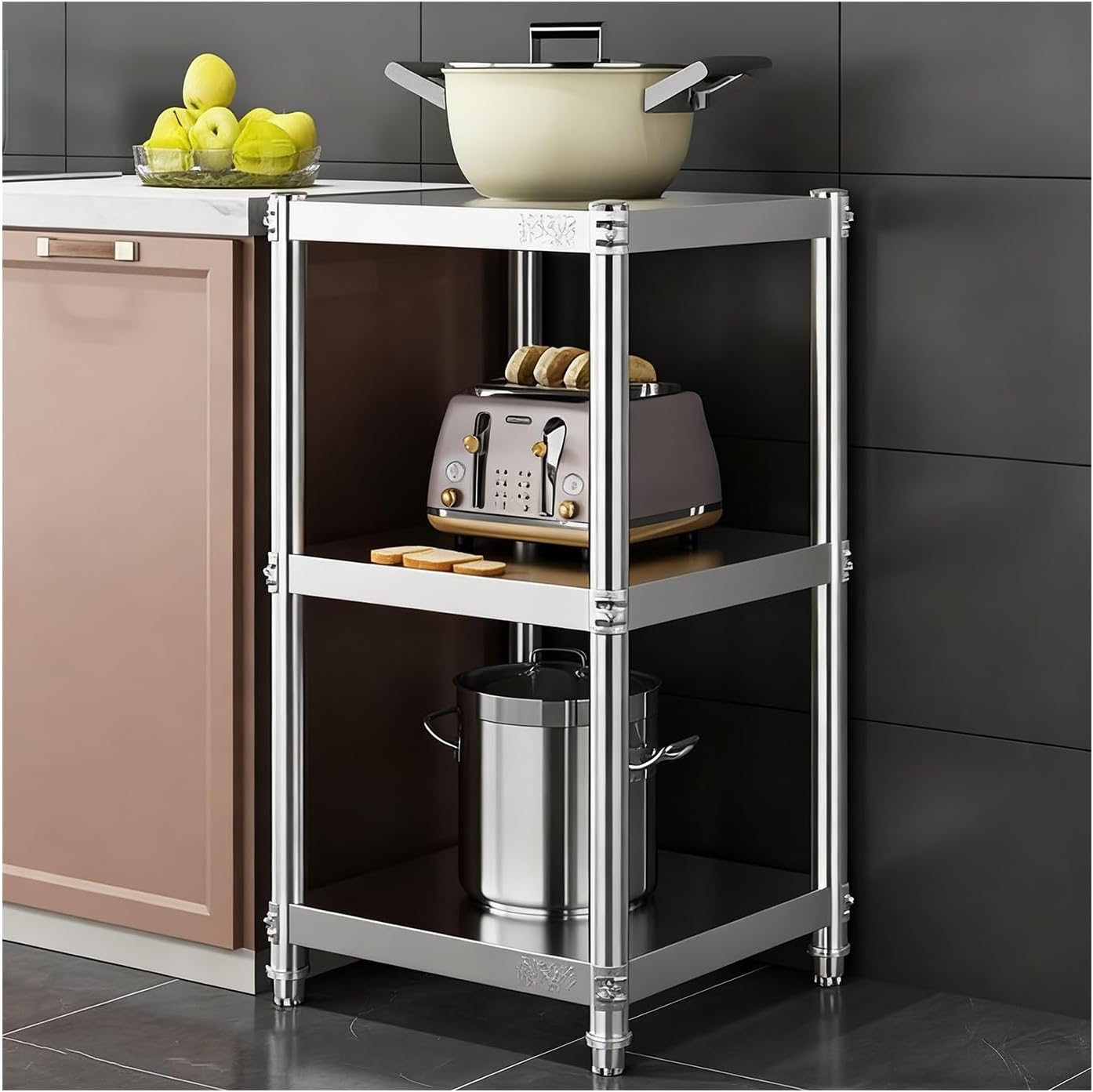 Microwave Stand with Storage，Baker Racks for Kitchen，It Can Be Used to Store Kitchen Utensils, Microwave Ovens, Rice Cookers, Etc.(60cm,20 * 40CM)
