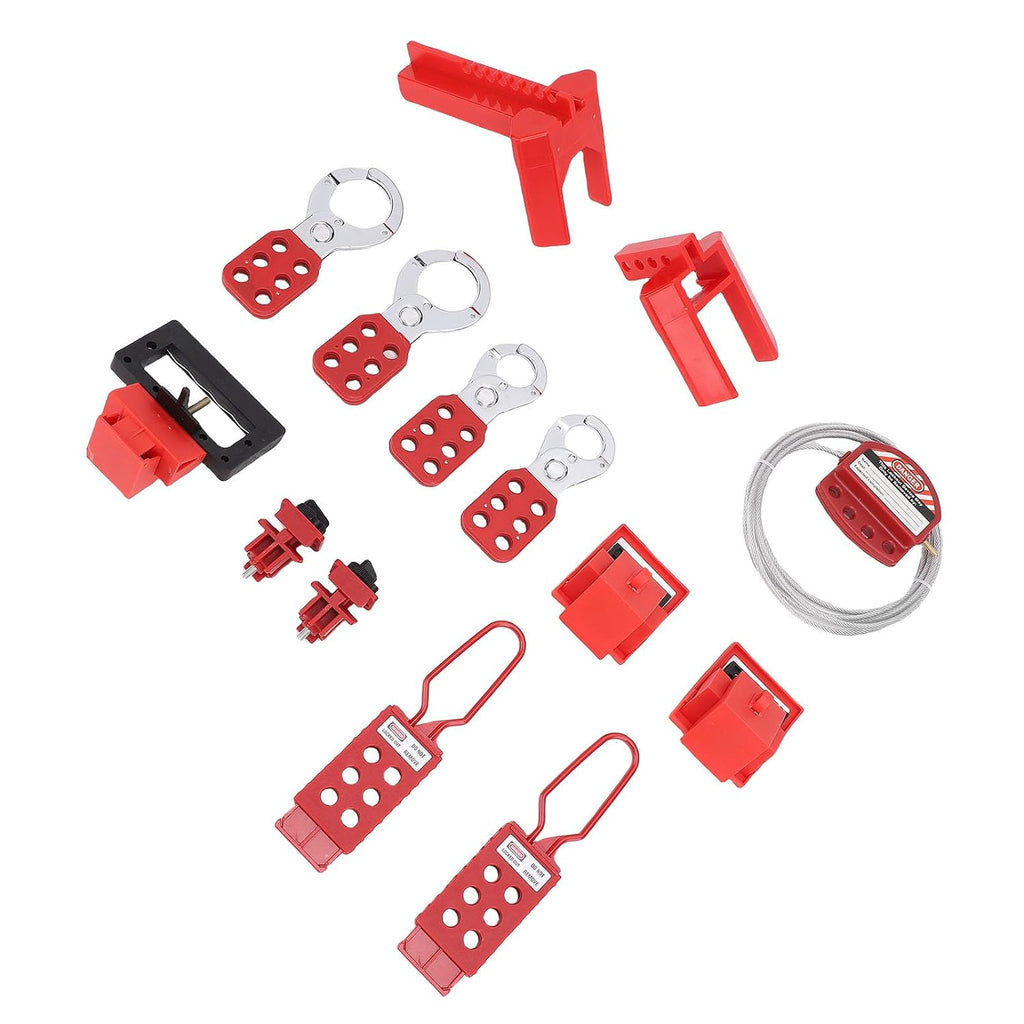 Lockout Tagout Kit Electrical Loto, Clamp On Circuit Breaker Lockout, Hasps, Loto, Safety Padlocks, Plug Lock, Ball Valve, Tool Box, for Electrical, Industrial