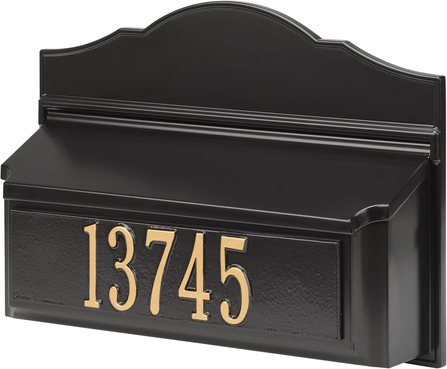 Whitehall Colonial Mailbox with House Numbers, with Personalized Address Plaque, Wall Mount Mailbox for Outside
