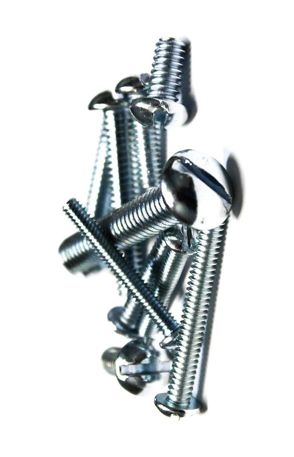New Versatile Pack of (500) 5/16 x1-1/2' Machine Screws - Round Head (Slotted) - Zinc Multi-Purpose Comprehensive Hardware Fastener Assortment Kit TRINNM03042
