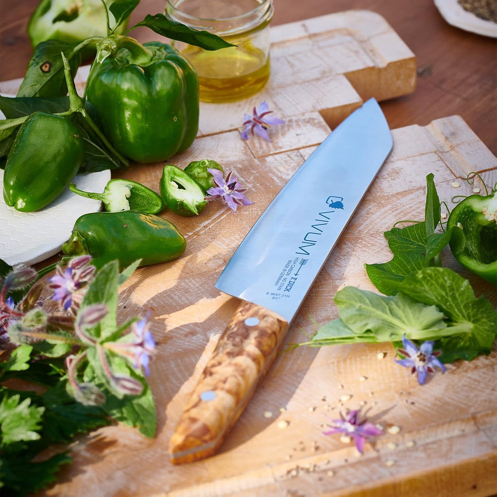 F. DICK – VIVUM Chef Knife – Allround Knife with 8.2' blade & 58 HRC - Ideal for meat, fish & vegetables - Stainless steel - Ultra sharp - Birchwood handle – Made in Germany