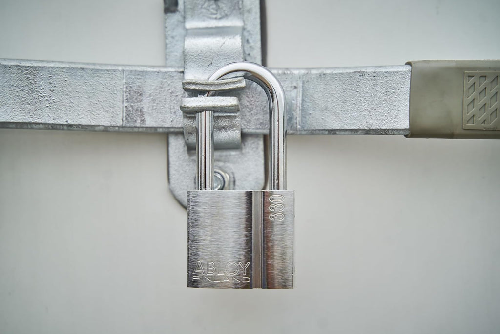 ENFORCER ABLOY 330-50 Padlock - 2' (50mm) Shackle Clearance, 8mm (5/16') Boron Steel Shackle, 2.24' Wide Brass Body - Disc Detainer Lock for Trucking, Rail, Containers - Bank-Safe Protection
