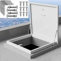 Roof Hatch Flat Roof Security Door with Hasp Latch, Ceiling Hatch Lid with Installation Accessories, Heavy Duty Manhole/Cellars Exit Cover for Repairs(45x45cm-17.7x17.7)