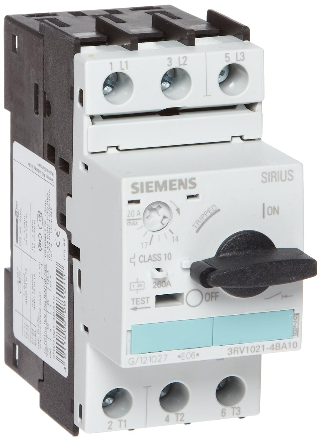 Siemens 3RV1021-4BA10 Circuit-Breaker for Motor Protection, White