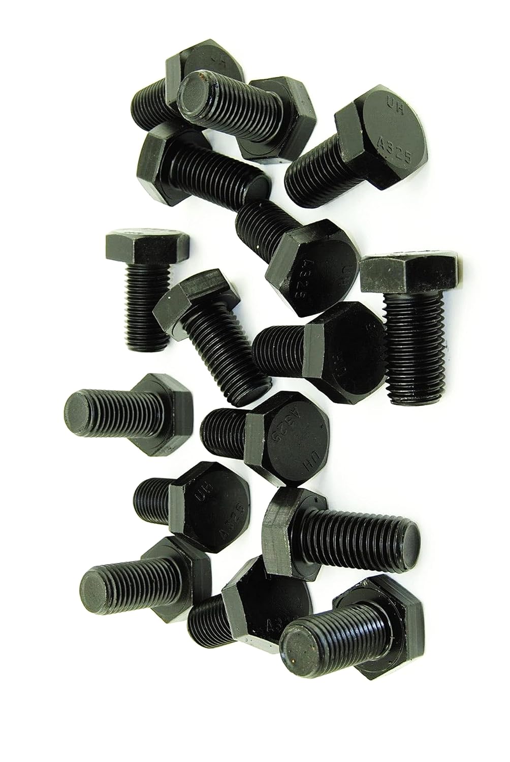 New Pack of (15) Structural Hex Head Bolts 1-8 x 2' Cap Screws A325 Black 1' Multi-Purpose Comprehensive Hardware Fastener Assortment Kit MoPNEM02632