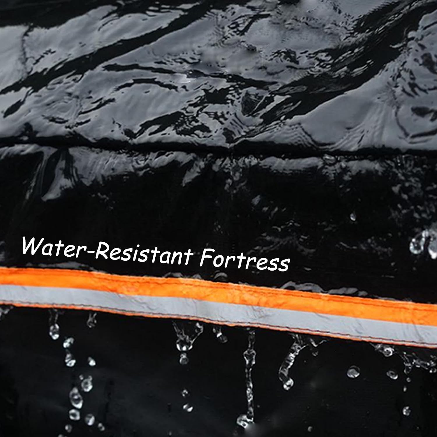 Car Roof Bag Top Cargo Carrier for Seat Leon ST FR Wagon 2020-2025, Water-Resistant Strong Fabric Cargo Bag with/Without Rack for Travel & Camping,425L/109 * 86 * 43cm-Black&Orange