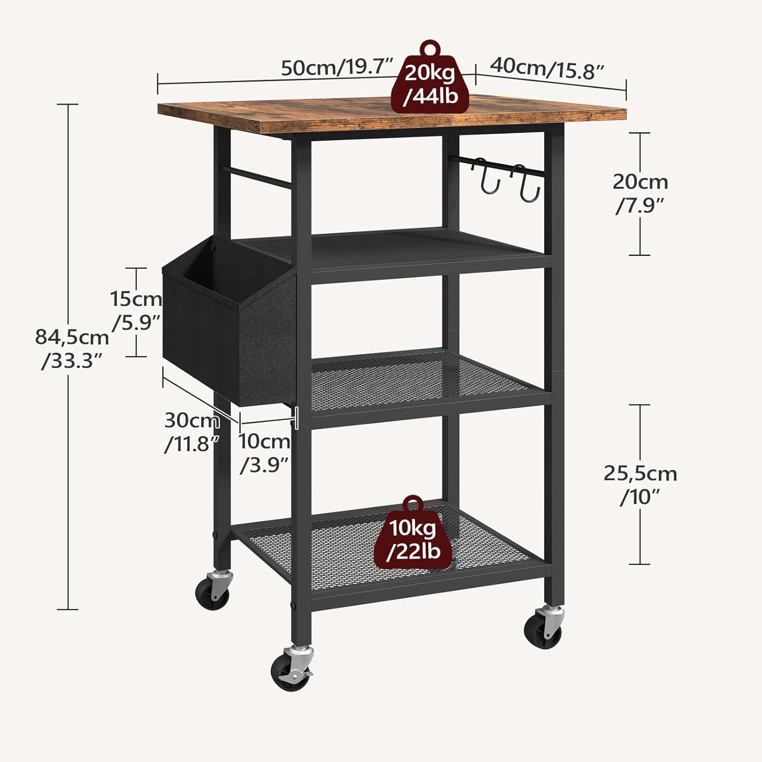 MAHANCRIS Mobile Printer Stand and 4-Tier Printer Stand Bundle, 3-Tier Industrial Printer Cart with Power Outlets and 2 USB Ports, Rolling Printer Table on Wheels, for Home Office, PTHR78E01-PTHR2601