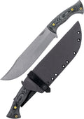 Condor Tool & Knife Plan A Knife - 1075 High-Carbon Steel Blade with Full-Tang Construction - Ergonomic Micarta Handle - Kydex with Leather Belt Loop Sheath - Ideal for Bushcraft, Camping & Survival