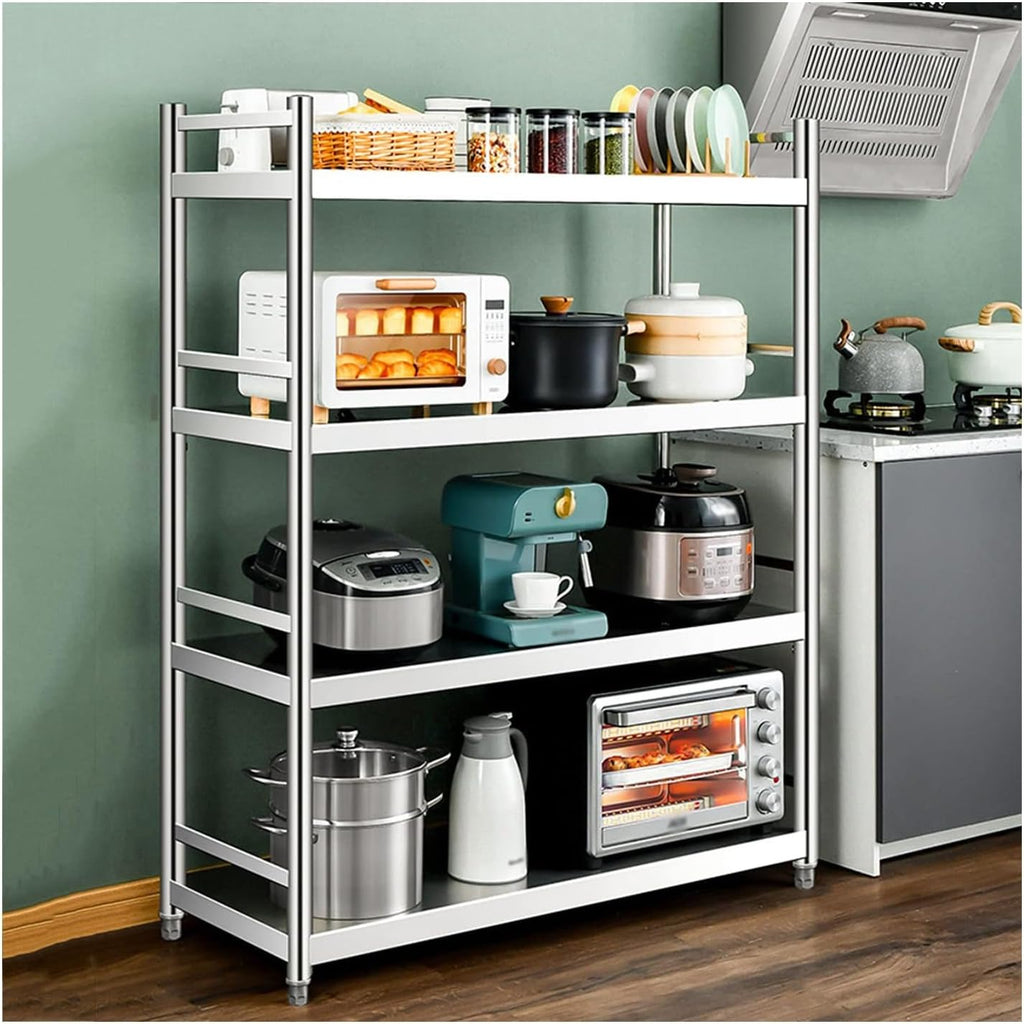 Microwave Rack，Bakers Racks for Kitchens，Kitchen Microwave Stand with Storage，Multi-Layered Storage Space, Suitable for Bedrooms, Balconies, Living Rooms, Etc.(120 * 30 * 150CM)