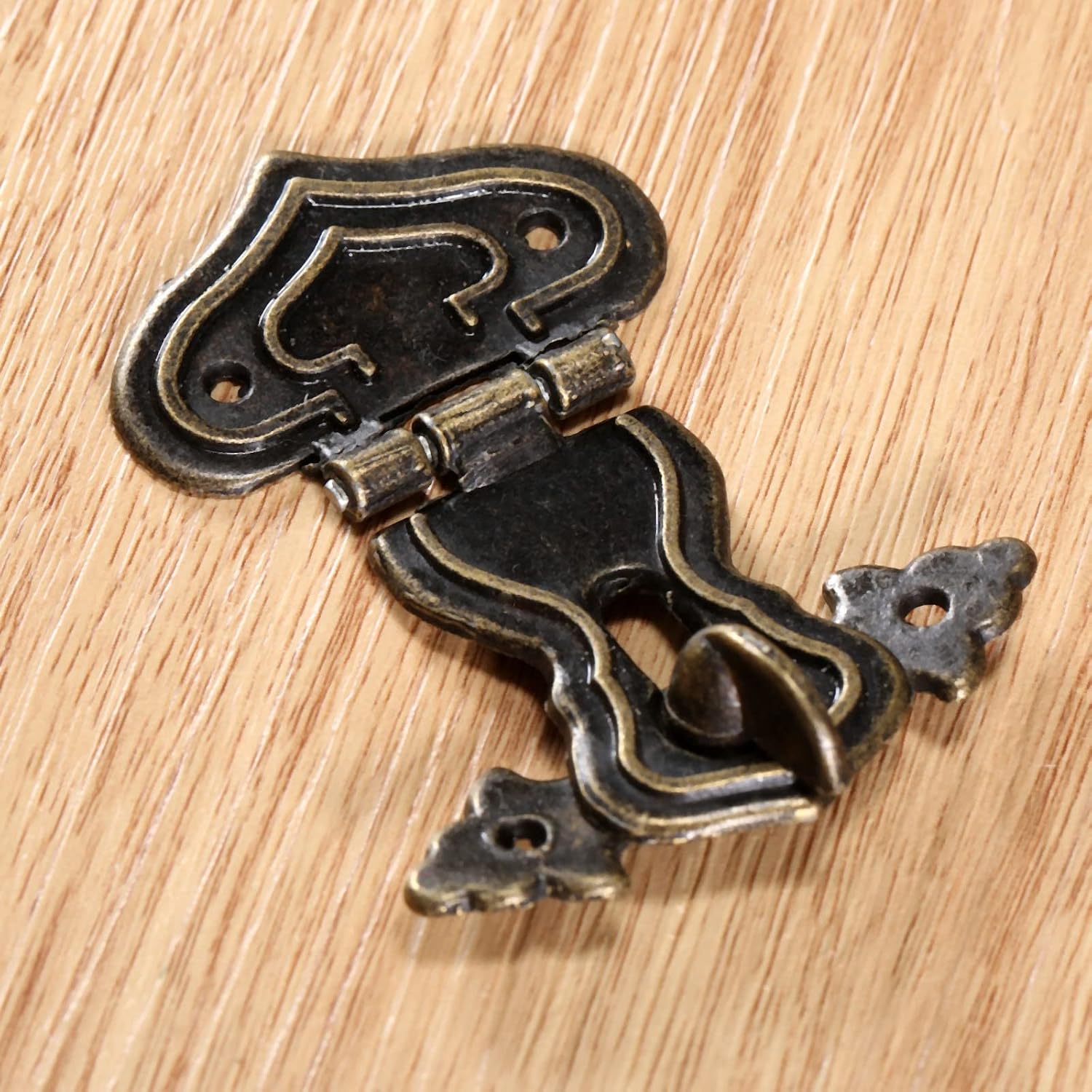 1pc Lock Hasp Hook Metal 5 Screws Antique Bronze 63x47mm Decorative Wooden Box Case Chest Padlock Vintage Iron Hardware