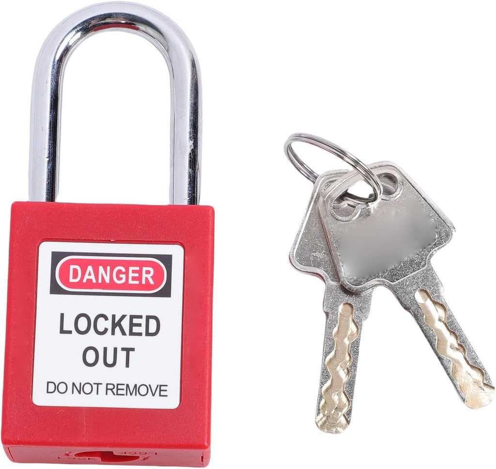 ciciglow Lockout Tagout Kit, Padlock Tag Set Group Lockout Hasps Universal Clamp On Circuit Breaker Lock Loto Safety Padlock Set with Tool Box for Industry