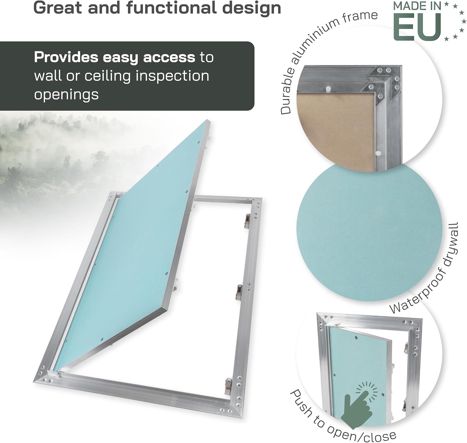 Vent Systems 16' x 24' Inch Access Panel - Drywall, Wall, Electrical, Plumbing Cover Plate - Ceiling, Wall Mount Drywall Access Panel - Metal Crawl Space Door for Home, Garage, Basement, Attic