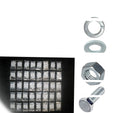Grade 5 Bolt Nut & Washer Assortment Kit 2735 pcs 1/4' inch Thru 1/2' up to 6' Long Multi-Purpose Comprehensive Hardware Fastener Assortment Kit Cit00506Riv