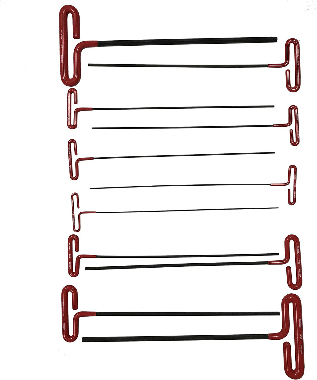 EKLIND 53511 Cushion Grip Hex T-Key allen wrench - 11pc set SAE Inch Sizes 5/64-3/8 15in series