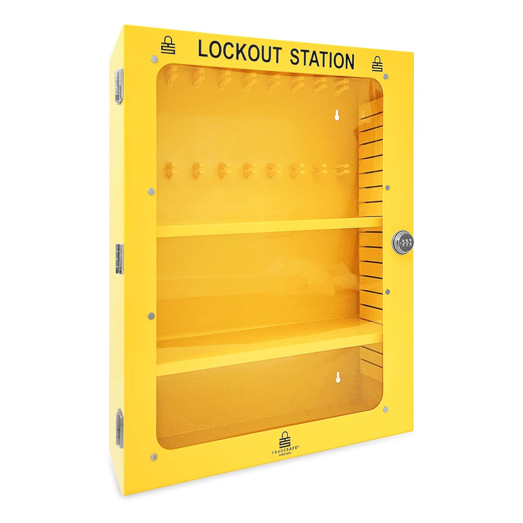TRADESAFE Lockout Tagout Cabinet, Lock Out Tag Out Station Unfilled - No Loto Devices Included, Wall-Mountable Lockout Tagout Station Cabinet, Loto Box 18-7/8 x 7 x 23-5/8 inches