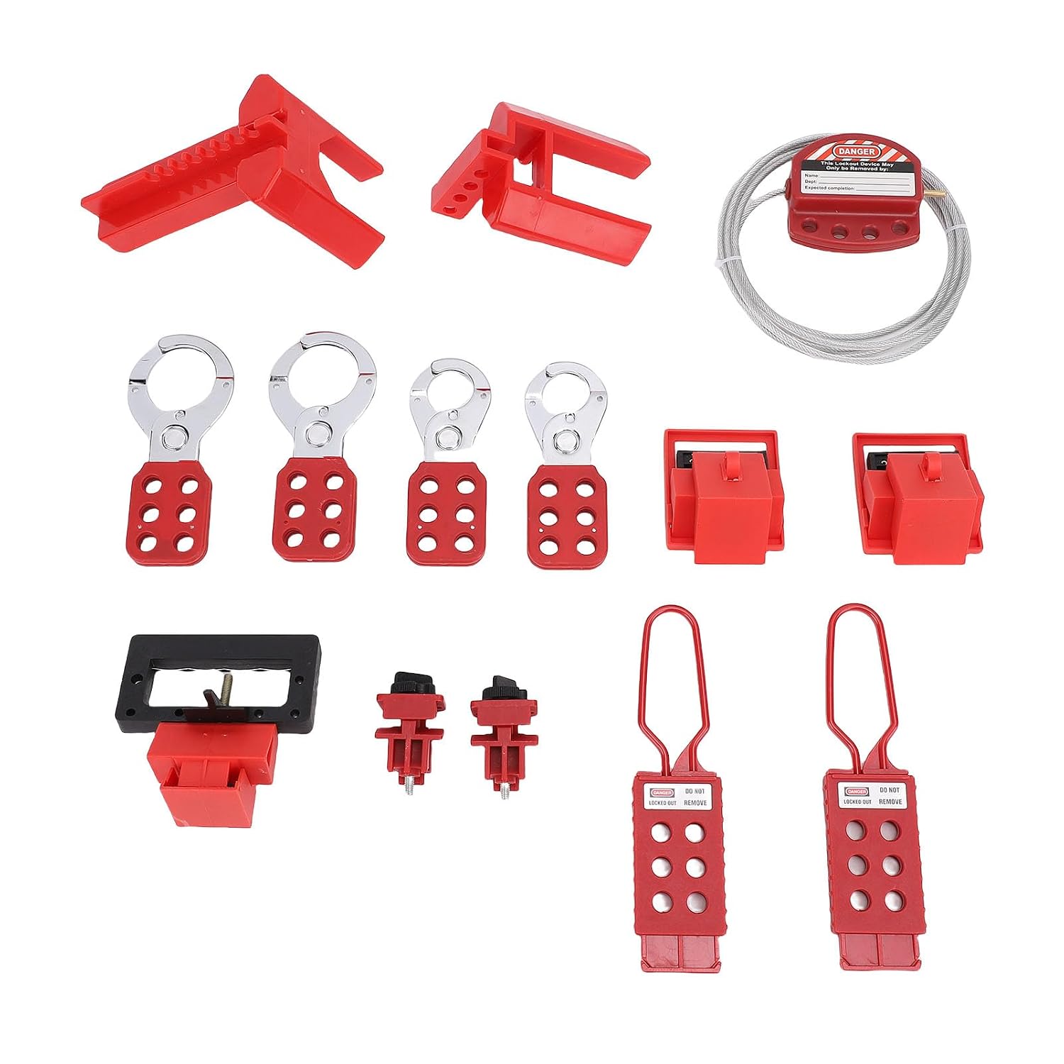 Generic Lockout Tagout Kit Electrical Loto, Clamp On Circuit Breaker Lockout, Hasps, Loto, Safety Padlocks, Plug Lock, Ball Valve, Tool Box, for Electrical, Industrial