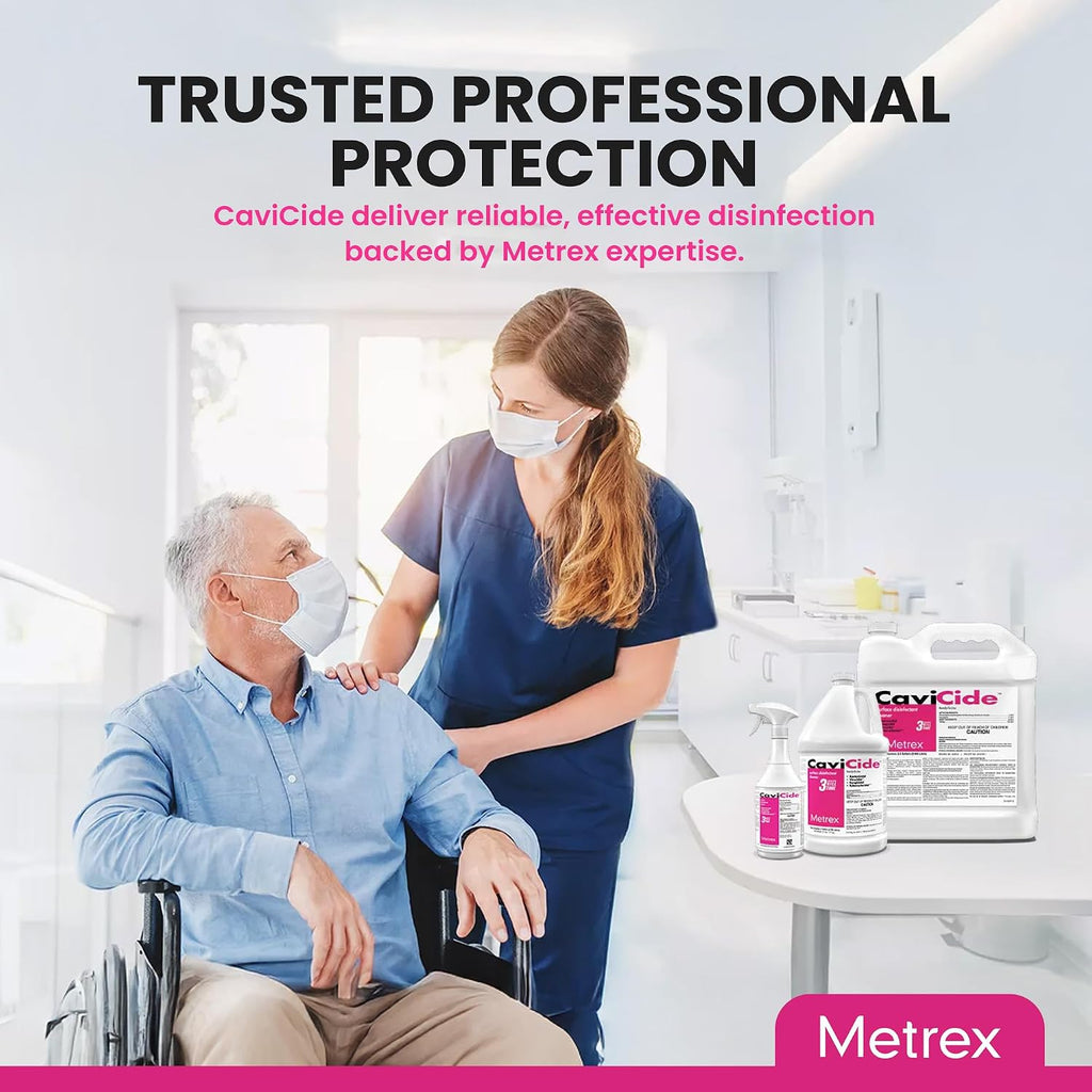Metrex CaviCide Germicidal Surface Disinfectant Spray – EPA-Registered Quaternary Ammonium Cleaner – Kills Flu Virus, Bacteria & Fungi – Hospital-Grade for Medical & Dental – 24 fl oz, 12-Pack (Case)