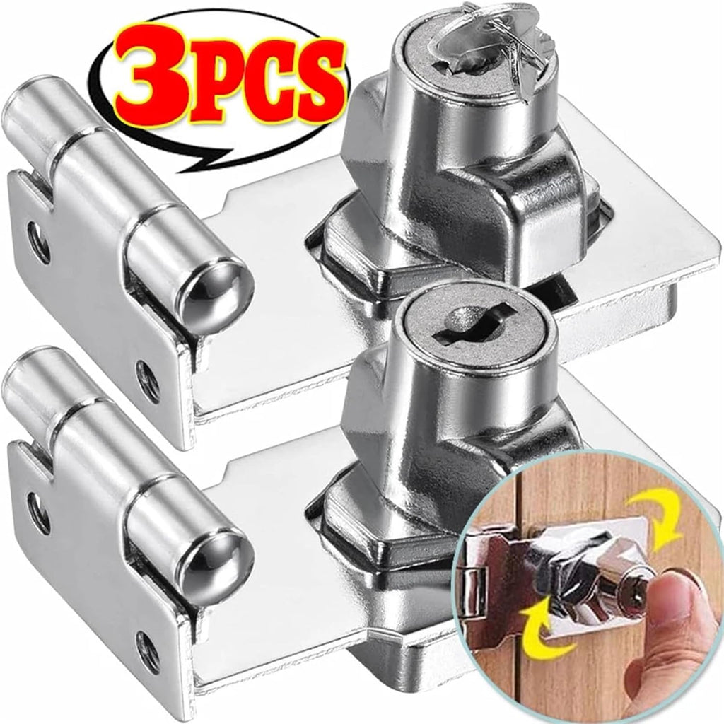 keyed hasp lock, Keyed Hasp Lock Pack of 3 2.5-4 inch(4 inch3PCS)