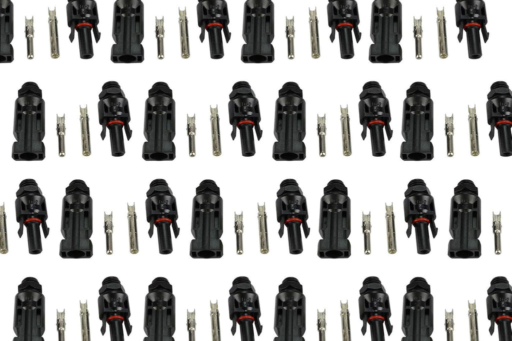 TEMCo 50A Solar Panel PV Cable Direct Box Connector Screw (50 Pair M/F)