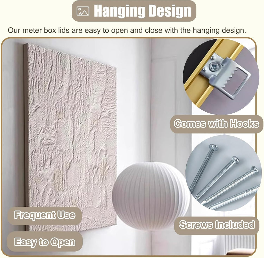 Wall Mounted Circuit Electrical Panel Cover, Vertical Breaker Box Covers for Decorative Wall/Hide Meter, Artative Fuse Box for Distribution Panel(Deep Coffee,70x100cm(27 1/2x39 3/8in))