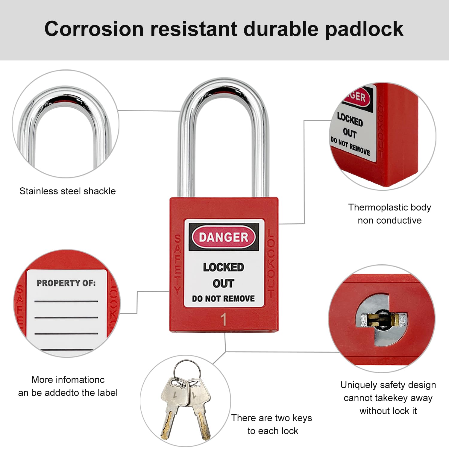 SAFBY 3-in-1 Lockout Tagout (Loto) Kit–Complete OSHA Safety Group Lock Out Hasps, Tag Out Clamp-On Circuit Breaker Lockout for Universal Multi- Pole Breaker Electrical Kits Station (3 Kits in 1)