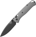 Benchmade - Bugout Outdoor EDC Folding Knife, Slim, Lightweight, Plain Edge, Drop-Point Blade, CPM-S30V Stainless Steel (58-60HRC), Grivory Handle (535BK-08)