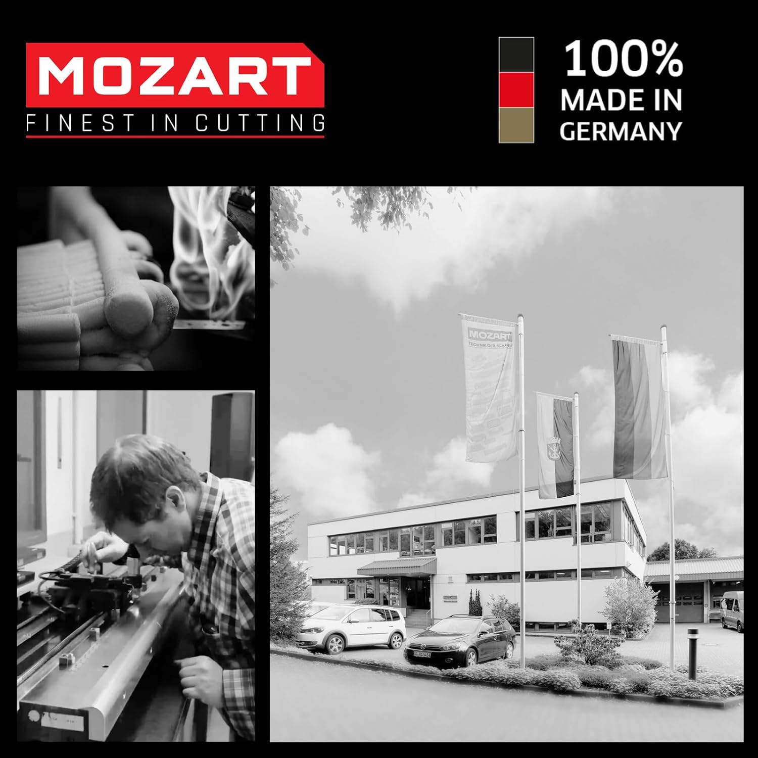 Mozart Universal TiN Super Hook Blade: RC65 High-Carbon Steel, Titanium Nitride coating. Ideal for roofing, flooring, drywall, and more. Made in Germany. (100 Pack)