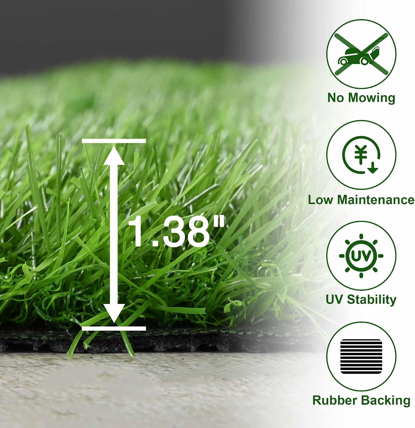 Yescom Sports Sled Strips Turf Gym Turf Flooring for Weight Sled Push Gym Equipment Outdoor Indoor Use 33'x3'(100 Sq.Ft) 1.38' H