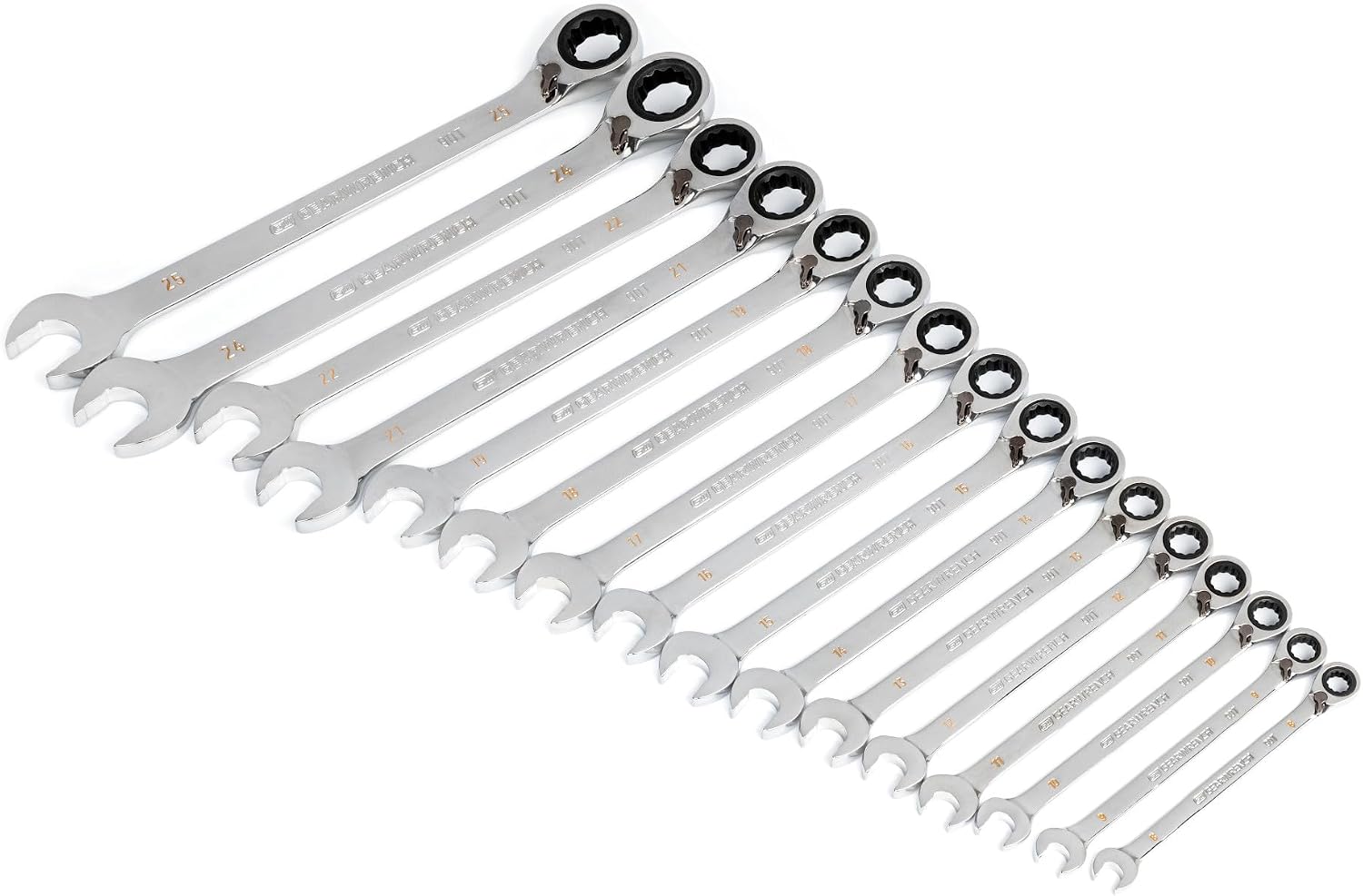 GEARWRENCH 16 Piece 90-Tooth 12 Point Metric Reversible Ratcheting Wrench Set | 86629