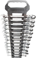 Titan 17367 12-Piece 12 Point 72 Tooth Metric Flex Head Ratcheting Combination Wrench Set