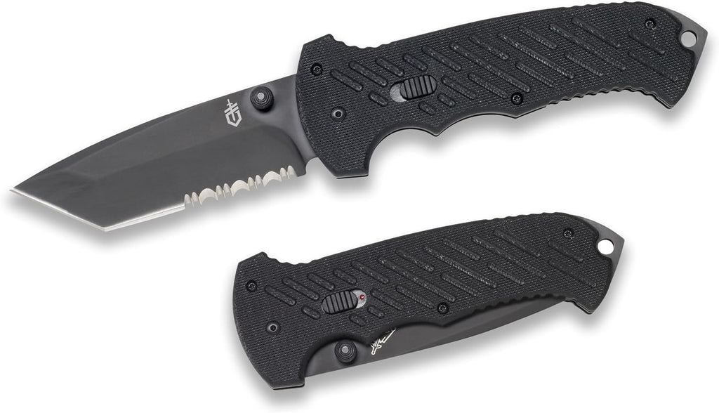 Gerber Gear 06 FAST Folding Pocket Knife, Tactical Tanto Pocket Knife with Serrated Edge for Camping and Survival