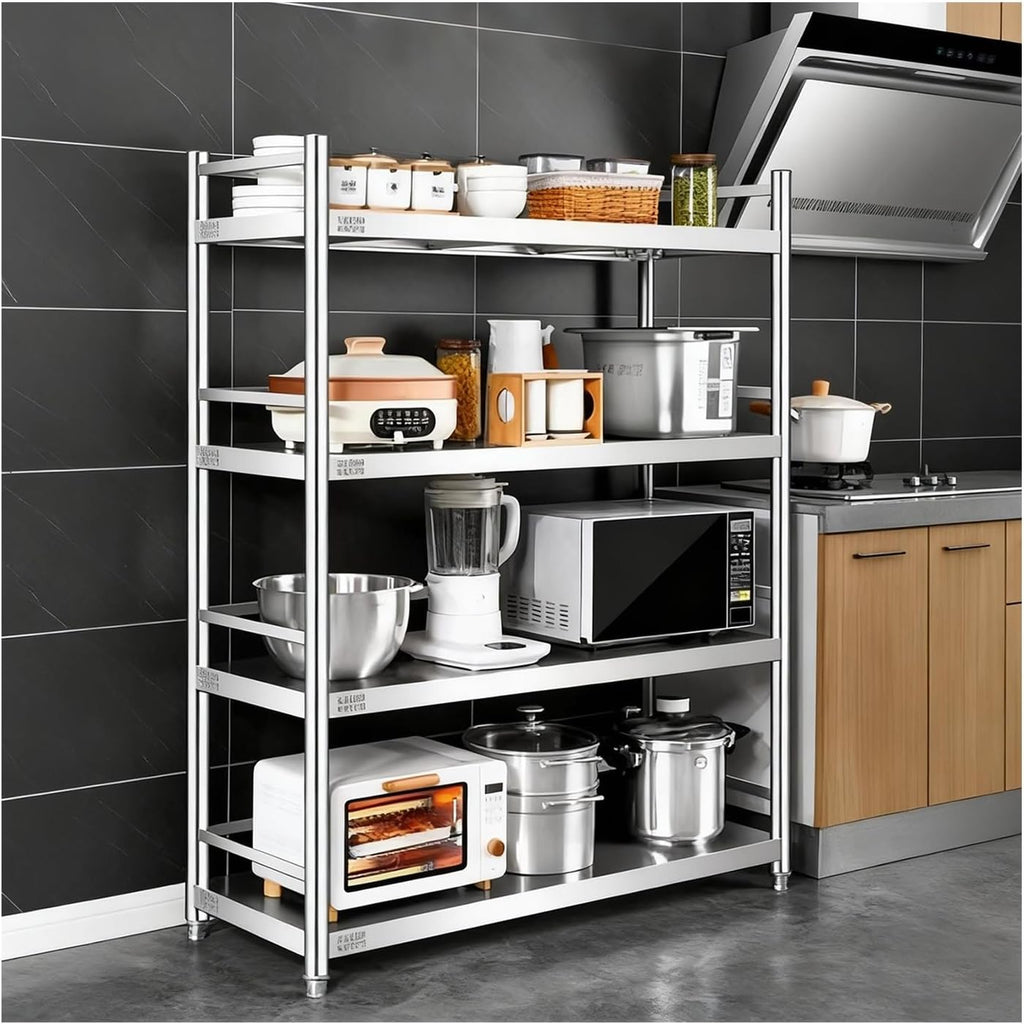 Bakers Racks for Kitchens，Kitchen Bakers Rack with Storage，Microwave Stand，Easy to Move, Multi-Layered Storage, Suitable for Restaurants and Kitchens.(60 * 35 * 150CM)