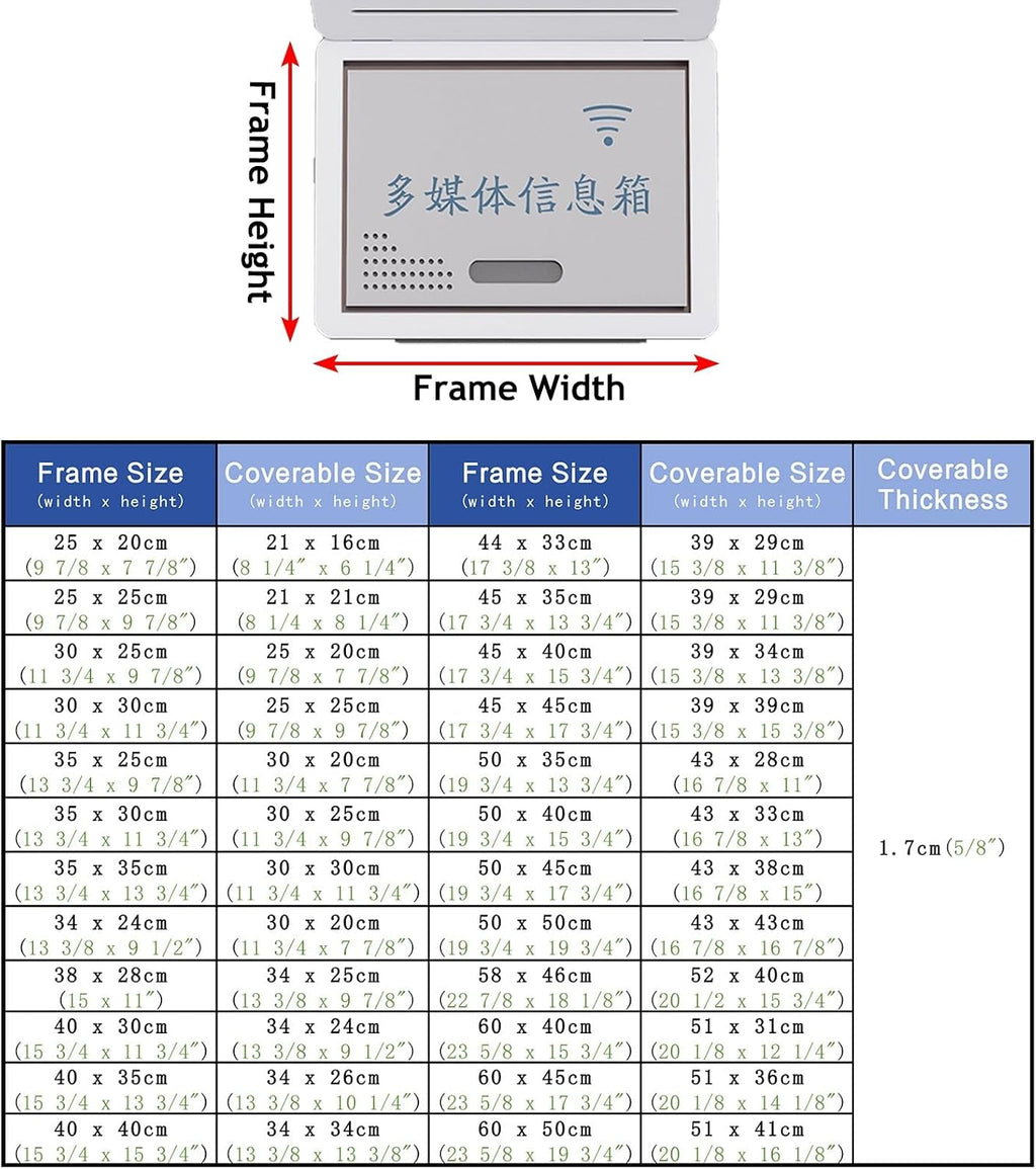 Electrical Panel Cover Flip-Open Electric Meter Box Cover Ventilated White, Wall-Mounted Fuse Box Cover with Traceless Nails, Stylish Circuit Breaker Panel for Indoor Use(Style2,WXH-34 x 24CM-13.4x9.5