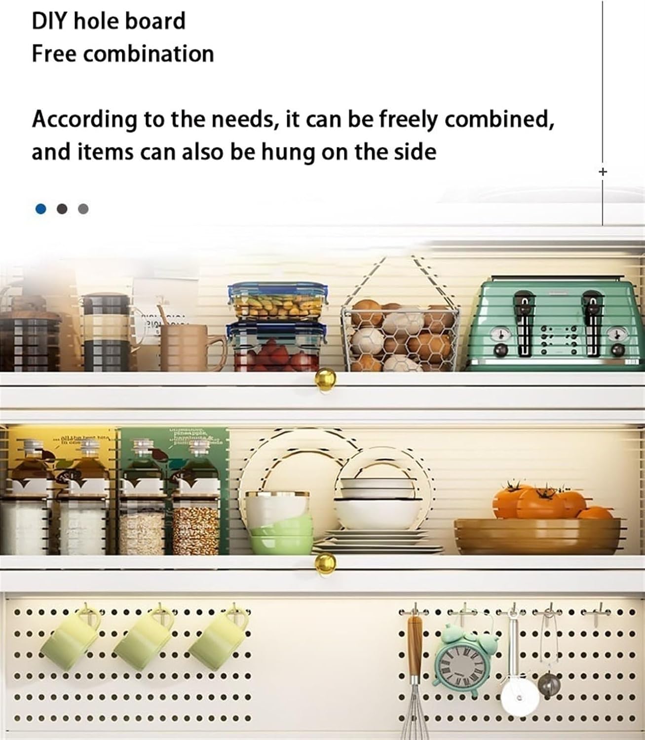 Microwave Stand with Storage - 5/6 Tier Bakers Rack Organizer with Drawers and Flip Doors for Kitchen and Living Room Utility Shelf