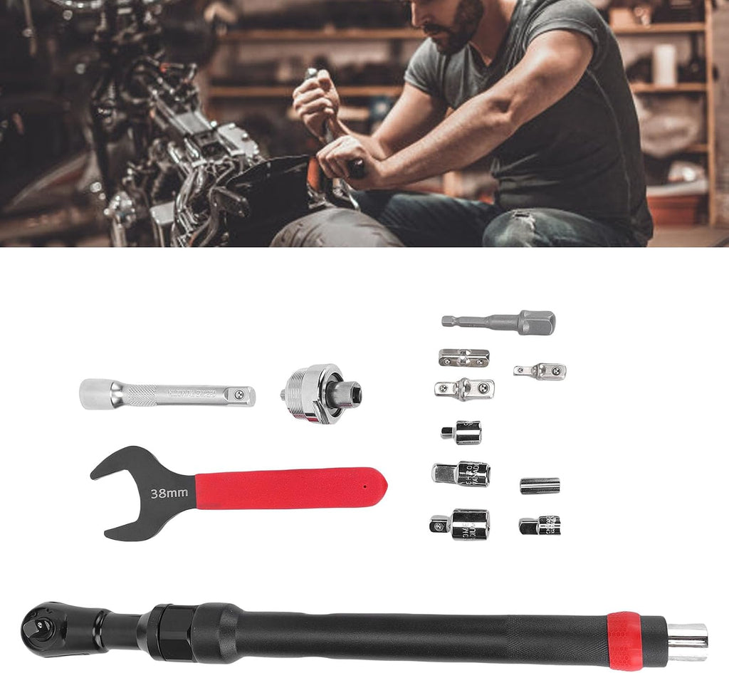 LICAEVEY Offset Extension Wrench, Impact Ready Ratchet Extender with 3/8 1/4 1/2 Square Drive Adapters, High Torque 150N.m Tool for Tight Spaces